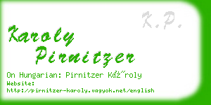 karoly pirnitzer business card